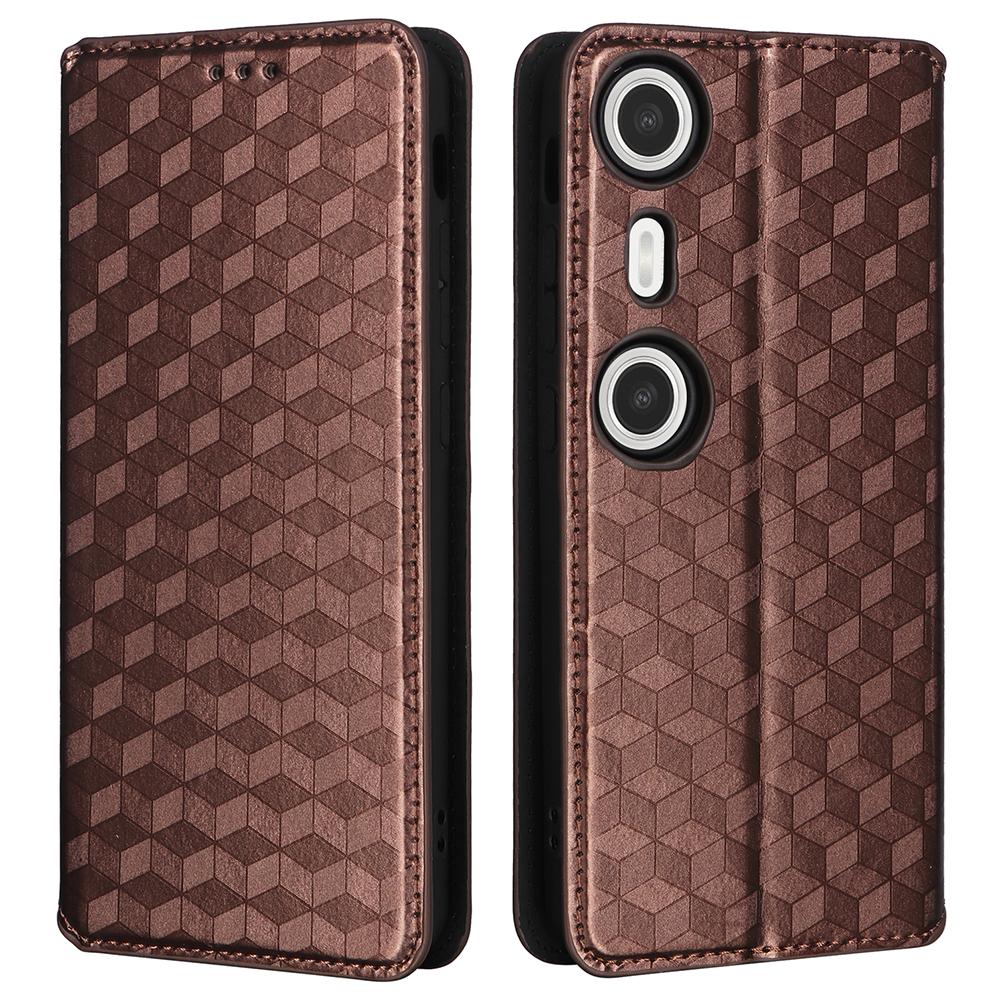 For XREAL Beam Pro Wallet Case Rhombus Imprinted Leather Phone Cover