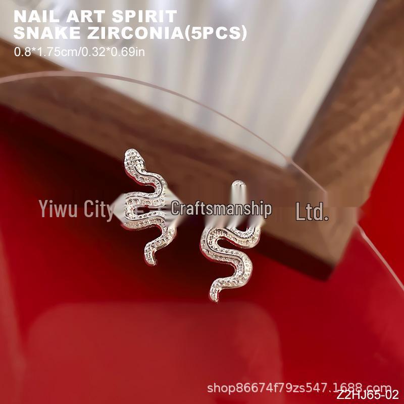 

Luxurious Zircon Snake Nail Art Rhinestone - 2025 Year of the Snake Edition