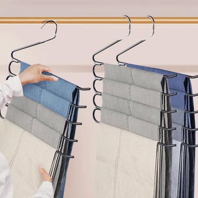 Portaoggetti Appendiabiti Design a 5 livelli Multifunzionale Salvaspazio Senza Rughe Armadio Sciarpa Jeans Armadio Organizzatore Articoli per la casa