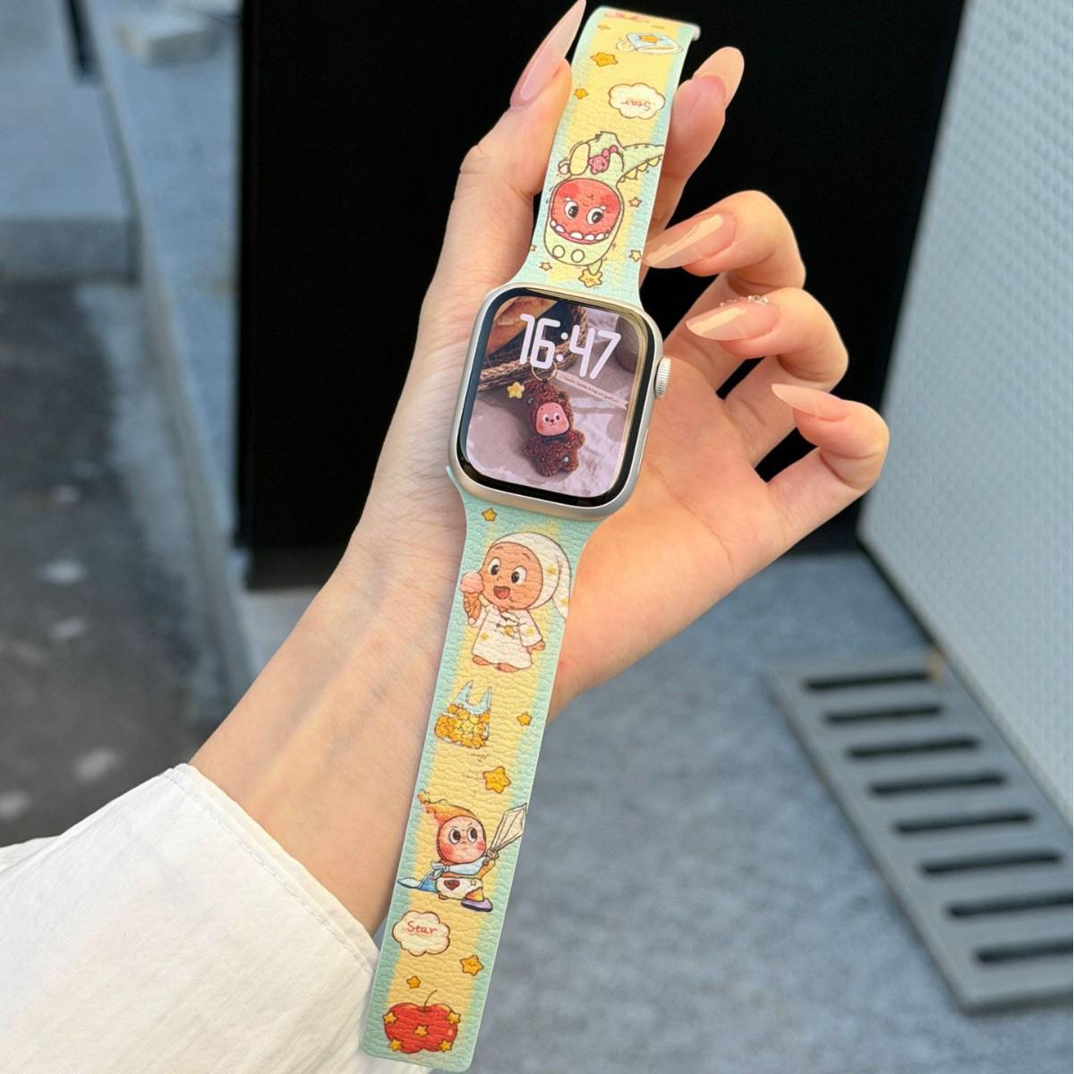 

Star People Silicone Strap for Apple Watch iWatch SE/10/9/8/7/6/5/4/3/2/1 38/40/41/42mm compatible with Apple