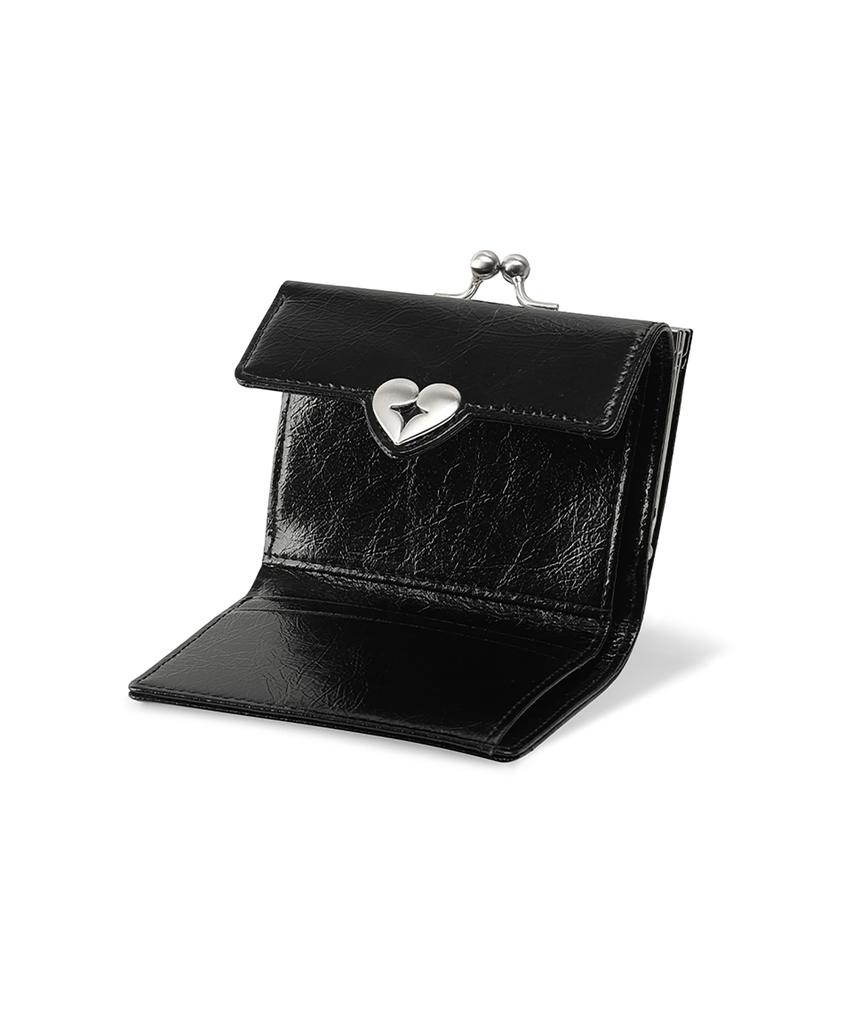 Fennec Crinkle Hearty Frame Wallet - Black