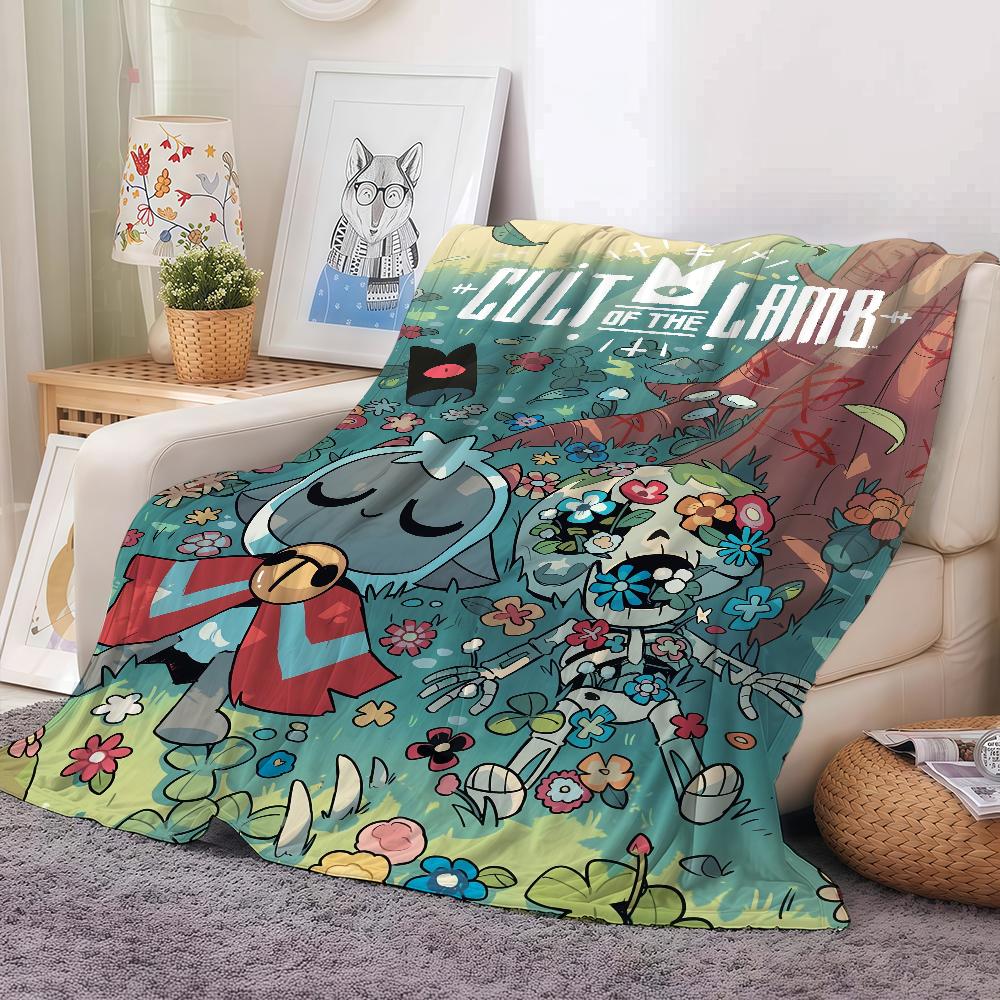 Hra Cult Of The Lamb Deku Měkká a šetrná k pokožce Pro Pohovku Postel Dřímání Přehoz Na Postel Pro Všechna Roční Období Přikrývka