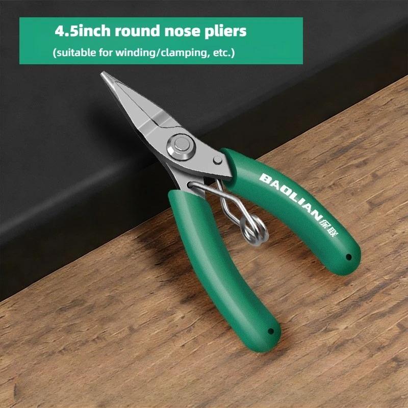 4.5 Inch Mini Diagonal Cutting Pliers Stainless Steel Micro Wire Cutters Needle Nose Pincer Hardware Hand Tools