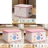 Collapsible Fabric Storage Bin With Cartoon Patterns For Bedroom Closet Organization