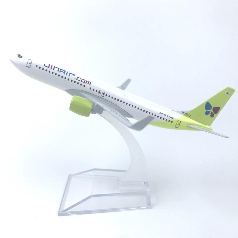 

Korea Airways Model B737 16cm JIN AIR Airplane Metal Alloy 1/400 Scale Passenger Planes With Landing Gear Collection Display