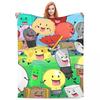 BFDI Inanimate Insanity All Characters Flannel Blankets Soft Durable Throw Blanket for Bedroom Airplane Travel Graphic Bedspread
