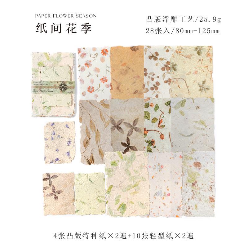 28 Blatt Scrapbook-Papier Vintage Journaling-Zubehör Bastelsets für Planer Ästhetisches Collage-Album Bilderrahmen
