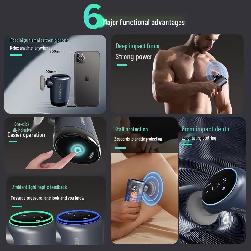 Hezheng Mini Portable Muscle Massager CN Plug (adapter Included)