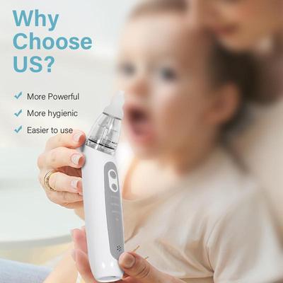 Electric Nasal Aspirator for Babies & Toddlers - Negative Pressure, Anti-Reflux Nasal Cleaner for Nasal Congestion