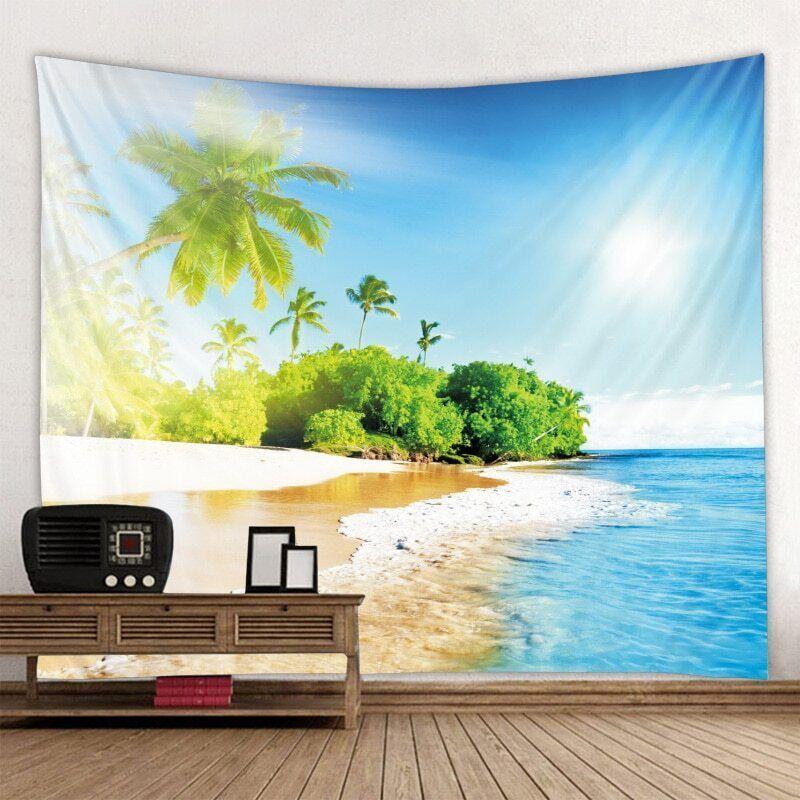 Tapestry North Tropical Beach 75x100 чёрный