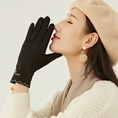 Touchscreen Women's Warm Gloves with Warm Lining Windproof Winter Gloves Running Cyclin Fashion Cycling Glove for Autumn Winter