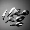 304 Stainless Steel Western Cutlery Set – Knife, Fork, Spoon, Handle with Round Bead Spoon Head.