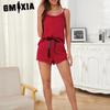 GMXIA Sexy Pyjamas Female Summer Thin Suspenders Shorts Homewear Suit