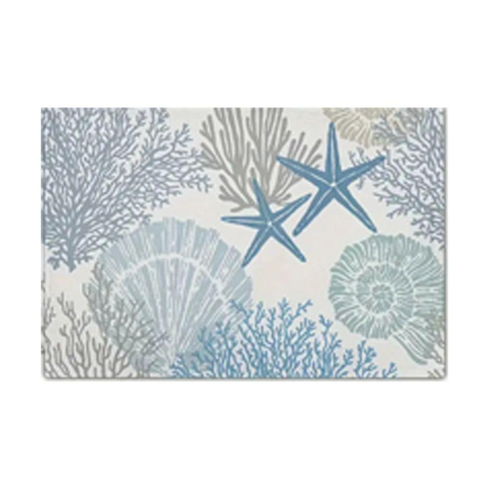 Heat Resistant Summer Beach Placemat Anti Slip Tableware Pad Dining Table Linen Placemat  Household