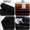 Washable, Dust-resistant, Stretchy Nylon Keyboard Cover for Upright Digital Pianos, 15*125cm, Stylish, Simple, and Wear-resistant, Black