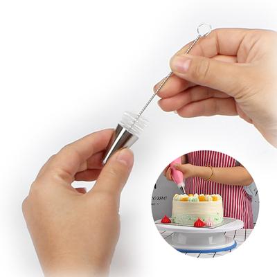 Reinigungsbürste für Kuchentüllen, Cupcake-Creme, Reinigungsbürste für Edelstahltüllen, Kuchendekorationsspitze, Nylonbürste, Backwerkzeug