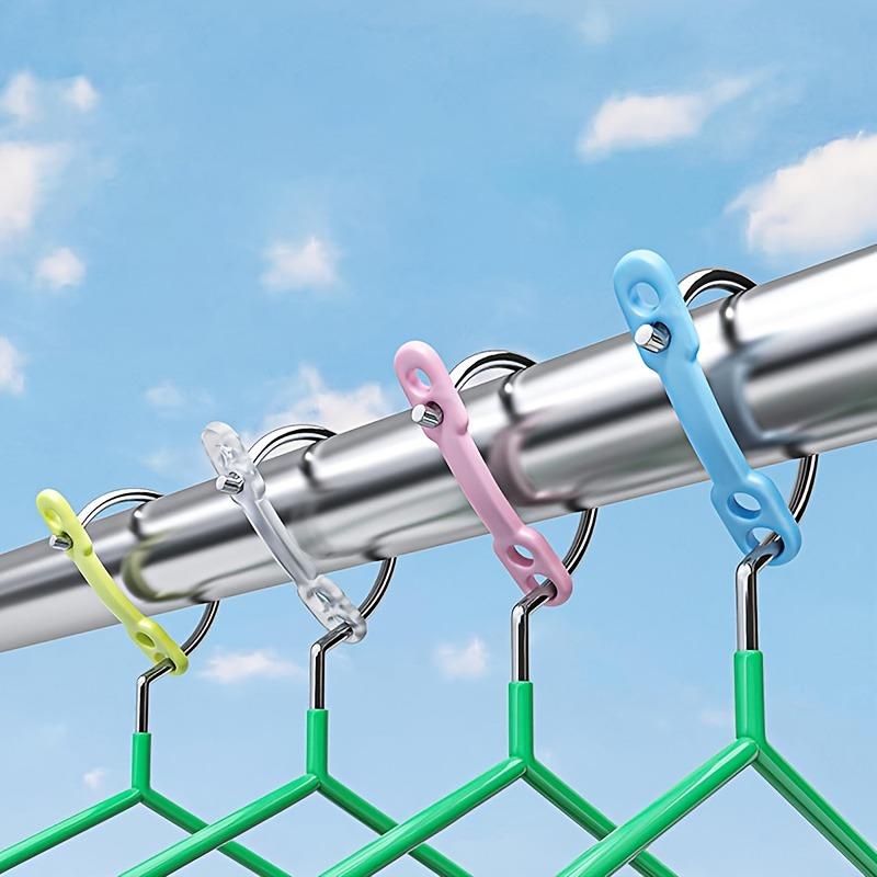 

200pcs Silicone Clothesline Hooks - Laundry Hooks, Hanger Clips, Anti-Drop Design to Ensure Safe Drying of Clothes, Prevents Hangers from Falling, 200-Pieces