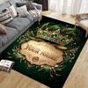 Custom Name,Elegant Crown Feather Series Home Sofa Decoration for Living Room & Bedroom, Non‑Slip Play Flannel Floor Mat for Game Room