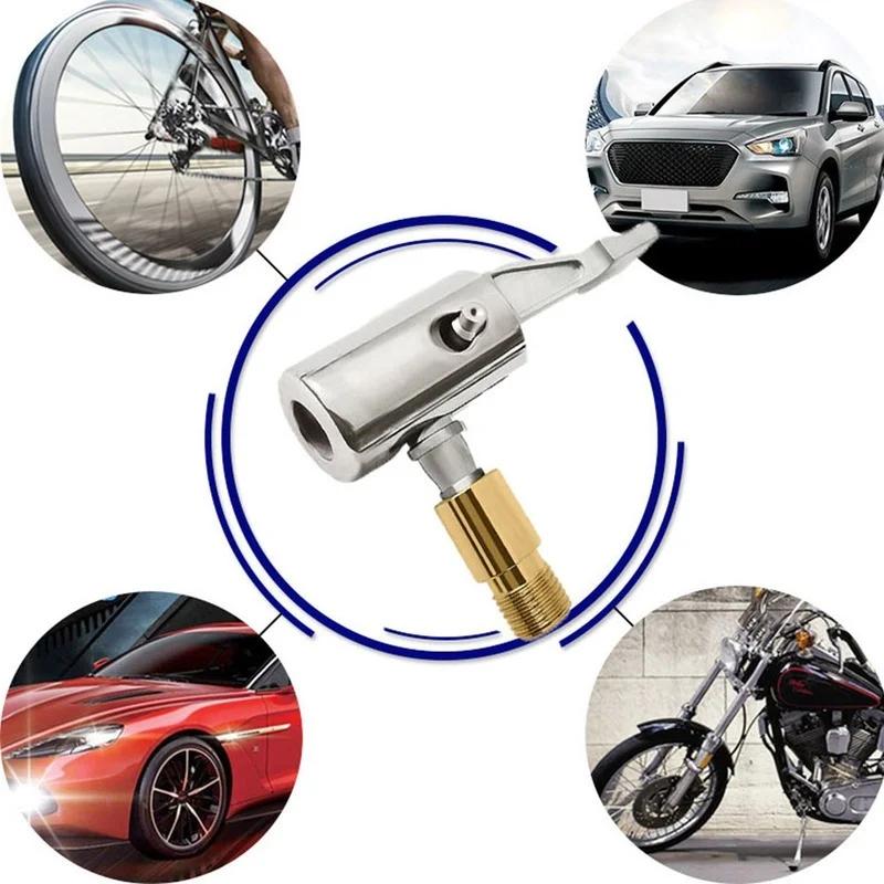 Tragbare aufblasbare Pumpe für Autoreifen-Luftspannfutter, Kompressor, Reifenfüller, Reifenspannfutter mit Widerhakenanschluss für die Schlauchreparatur
