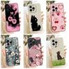 For iPhone 13 Pro A2638 A2483 Case Cartoon Cat Flowers Silicone Cover For iPhone 13Pro A2636 A2639 A2640 Phone Cases Bumper