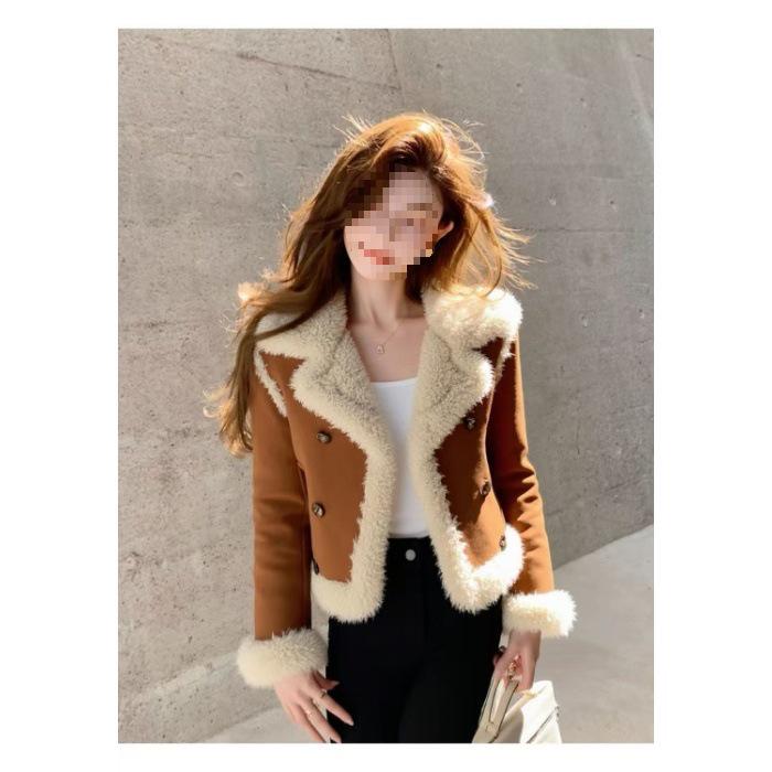 

Women s Brown Shearling Coat: Chic, Stylish, Thick, and Warm for Winter L