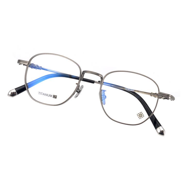 Unisex Ultra-Light Retro Pure Titanium Glasses Frame – Anti-Blue Light Optical Myopia Ready