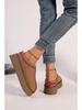 2024 Women's Platform Wool Slippers - Thick Sole, Furry, Plus Size, Outdoor, Warm Cotton