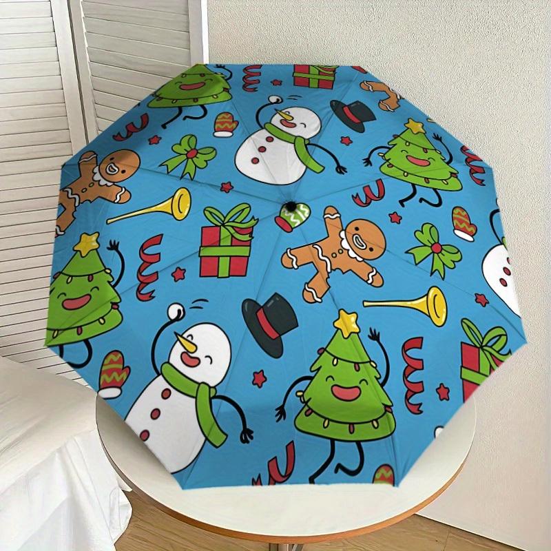 1pc Christmas, Winter Print Umbrella , Multi-functional Umbrellafor Men & Women, Valentine s Day Anniversary Gift0818003