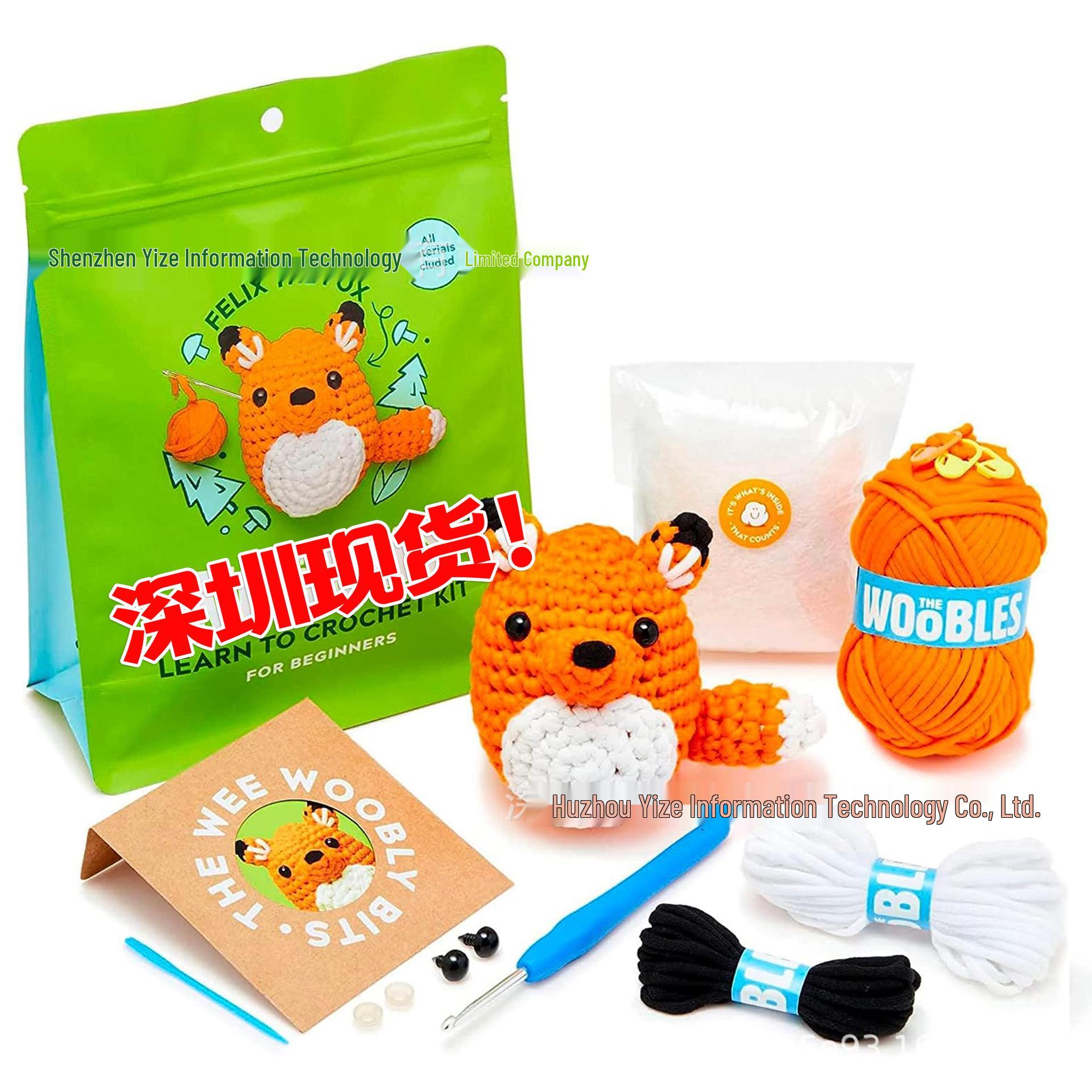 

Beginner Crochet Kit with Step-by-Step Video Tutorial Bag packaging