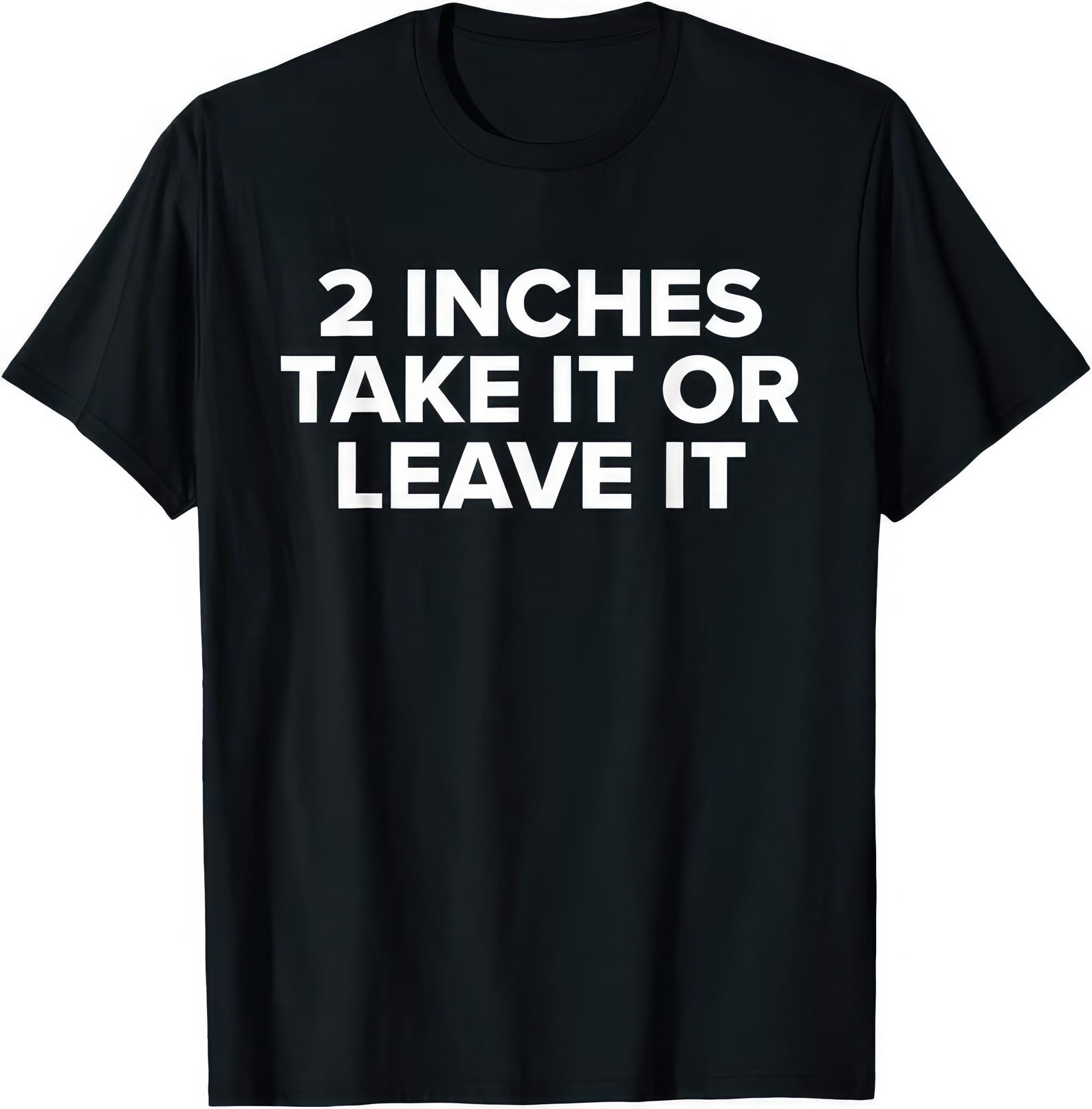 2 Inches Take It Or Leave It Funny Joke Humour T shirt 4XL