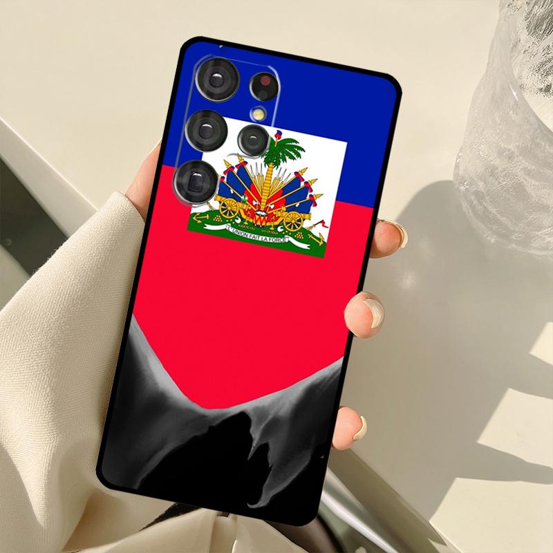 Haiti Haitian Flag Case For Samsung Galaxy S24 Ultra S21 S22 S23 S25 Ultra S9 S10 Plus S20 FE S23 FE Back Cover