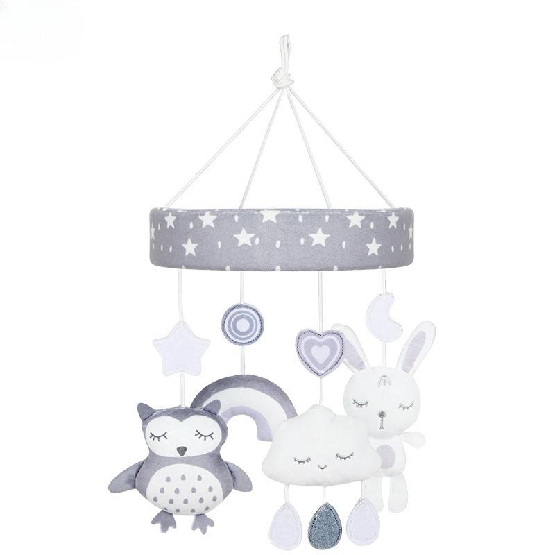 Baby Bed Bell Nordic Style Cartoon Animal Mobile Rattles Toy 0-12 Months Carousel Crib Holder Accessories For Newborn Gifts