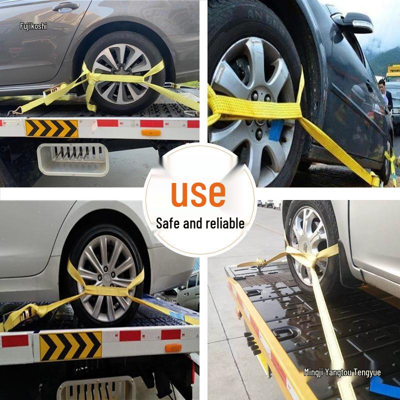 Yuehai Tow Straps & Ratchet Tighteners for Vehicle Recovery & Tire Fixing