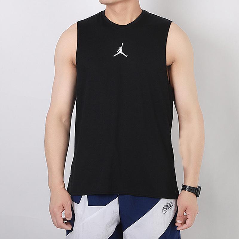Jordan Air Logo Breathable Basketball Vest Men Tops Black CZ7851-010