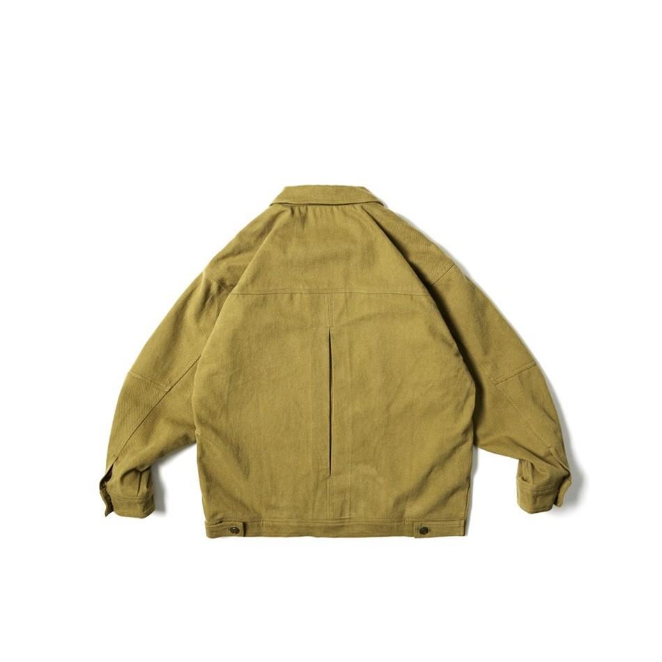 ROPUCHA Men's Retro Multi-Pocket Lapel Workwear Jacket FJ075