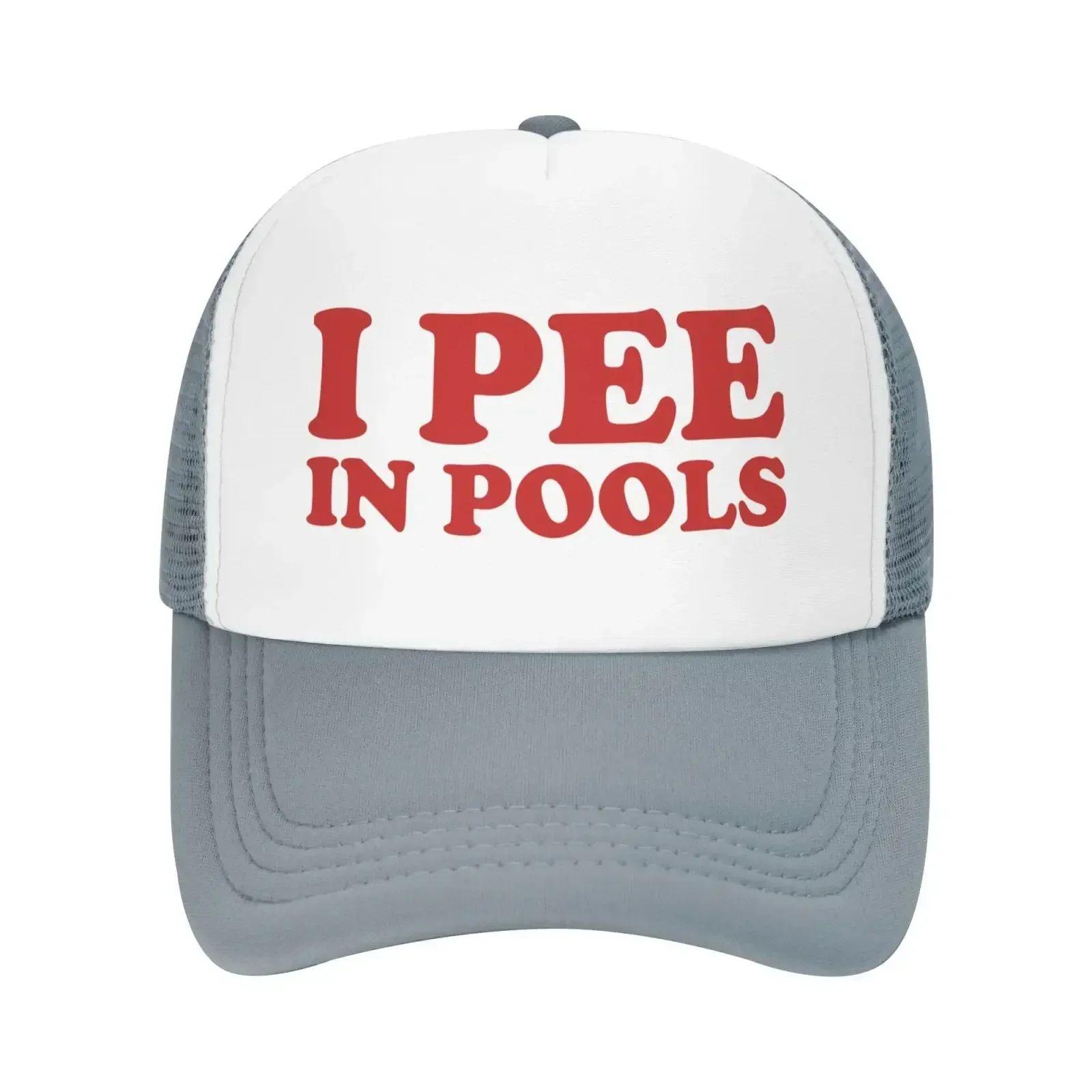 Zomer Ik Plas In Zwembaden Grappige Durf Gag Cadeau Grap - Volwassen Trucker Pet Hoed Zwart Unisex Baseball Petten Veelkleurig Adjustable white