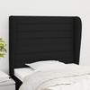 Headboard - Maison Exclusive - With Ears - Adjustable Height - Black Fabric 93x23x118/128 Cm
