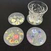 4pcs Colorful Table Coaster 2D Flat Cup Mat New Acrylic Coasters  for Weddings Birthdays