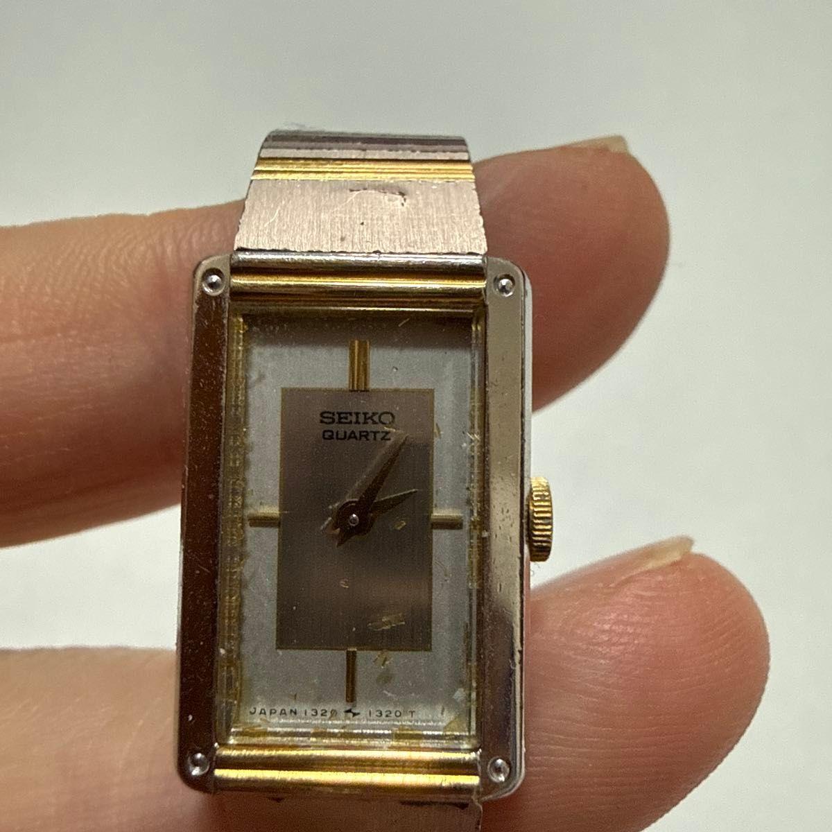 SEIKO QUARTZ Seiko Quartz Ladies Watch Gold Square