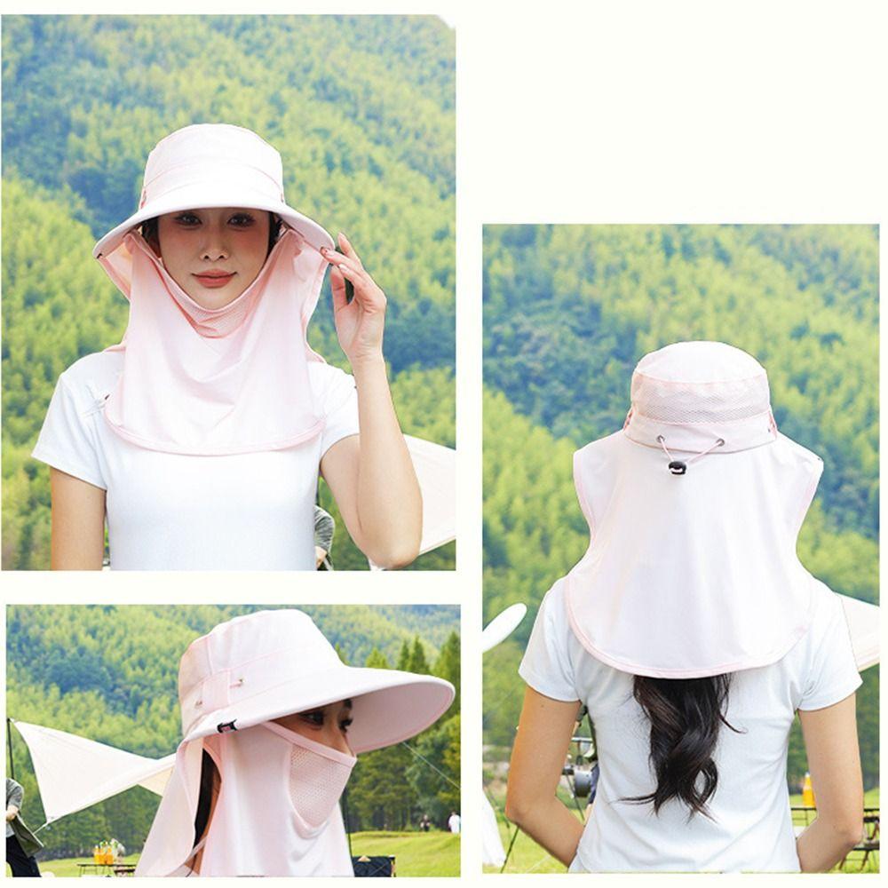 Wide Brim Bucket Hat Anti-UV Mountaineering Caps Large Fisherman Hat  Man