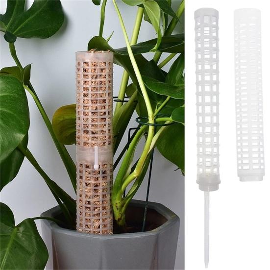 2 soportes universales reutilizables y apilables para plantas trepadoras, con musgo de esfagno para jardín.