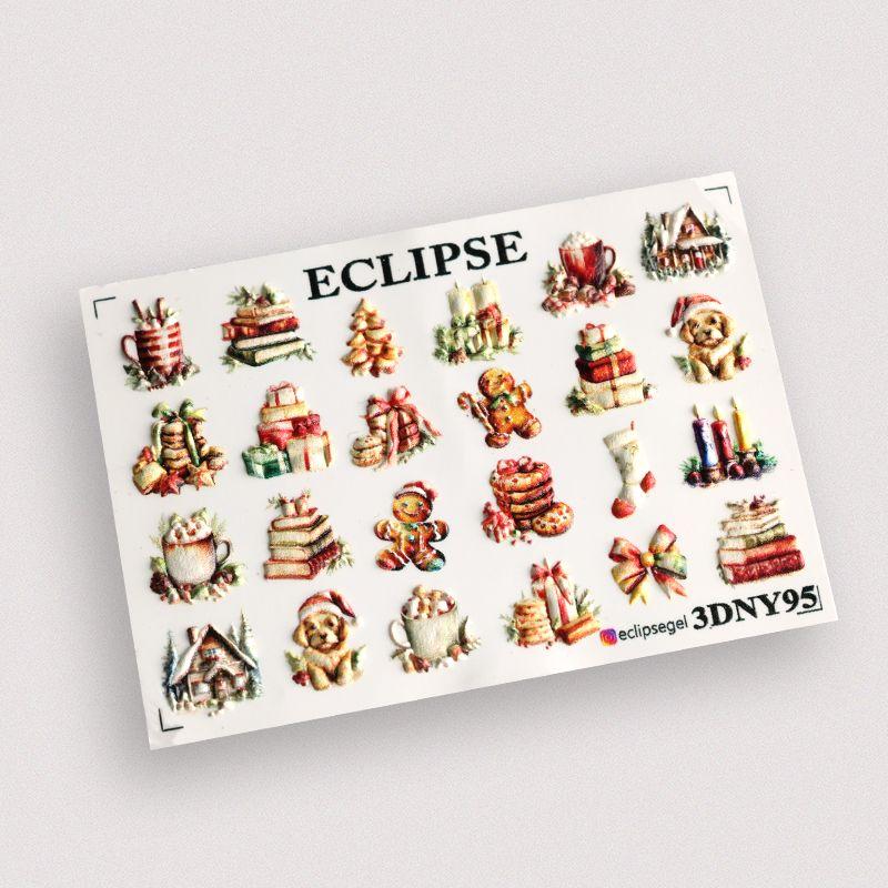 

Новые русские ультратонкие 3D наклейки для ногтей с водным переносом, трехмерные рельефные наклейки для ногтей, растворимые, не скручивающиеся 3DNY95