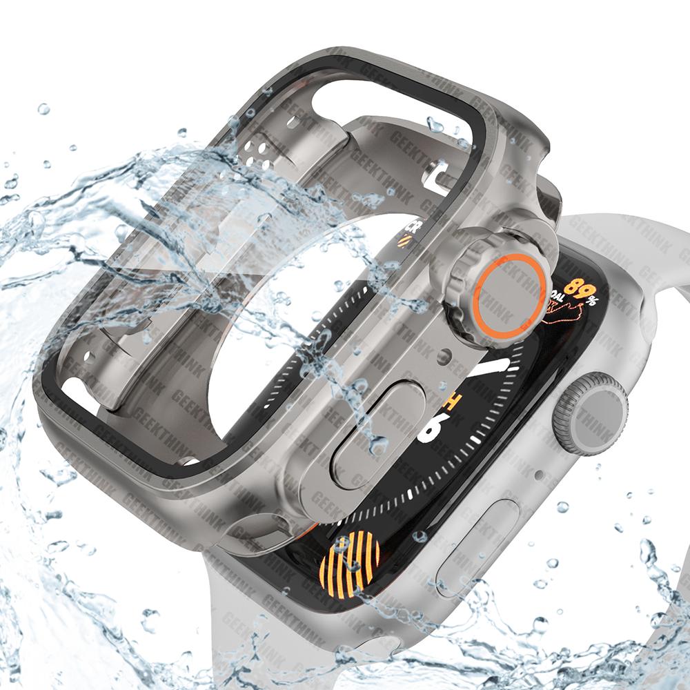 Waterproof Change to Ultra Case For Apple Watch 8 7 45mm 41mm 360°Full Cover For iWatch 6 5 4 44mm 40mm Upgrade to Ultra 49mm