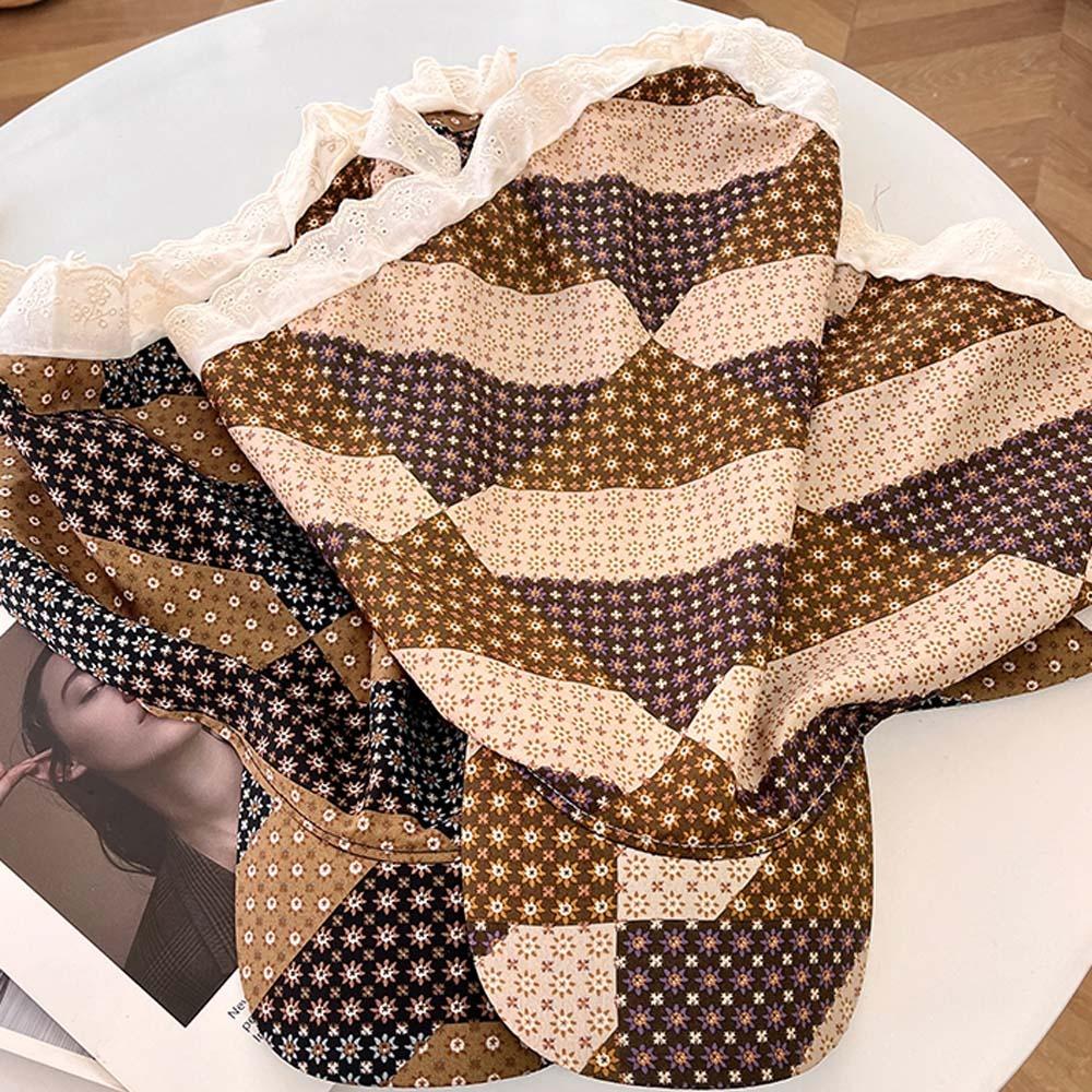 Floral Y2K Headscarf Baseball Hat Retro Strappy Bandana Cap Fashion Scarf Peaked Cap  Travel