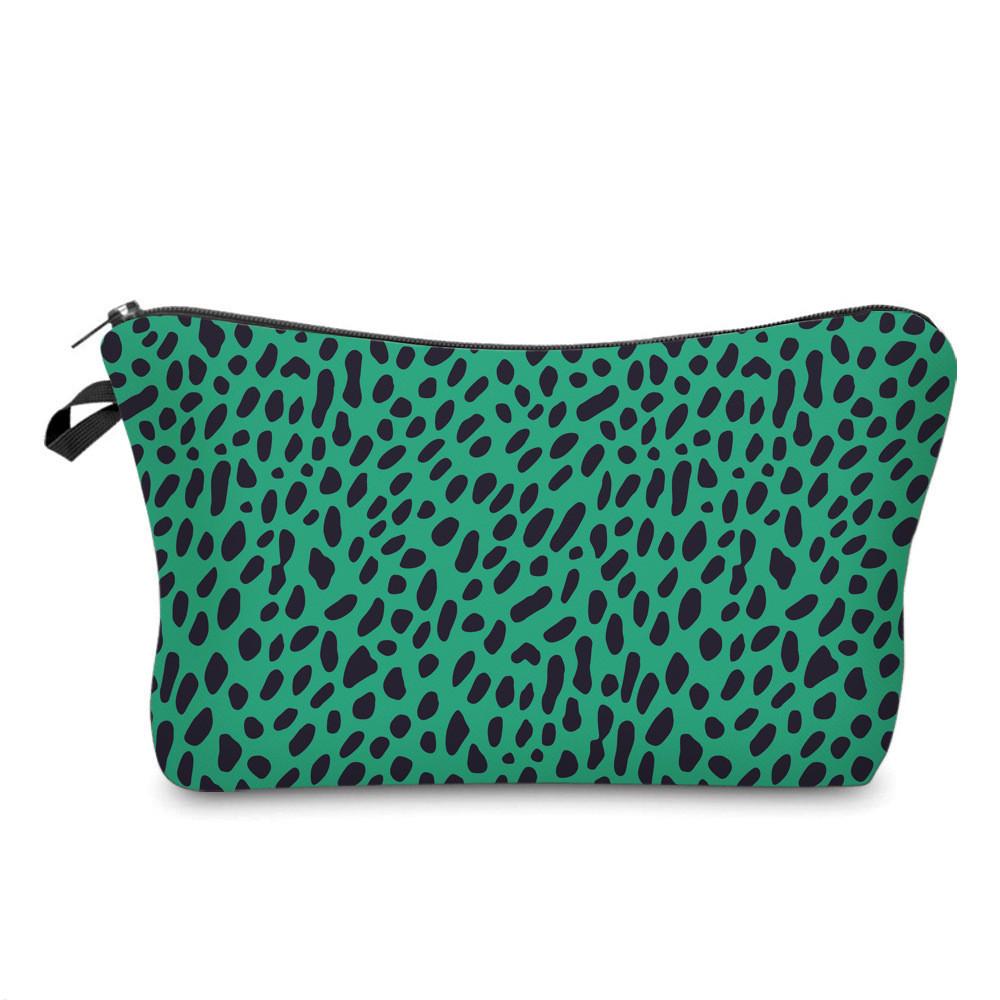 

Small European Style Leopard Print Makeup Bag With Open Pocket Design StyleA
