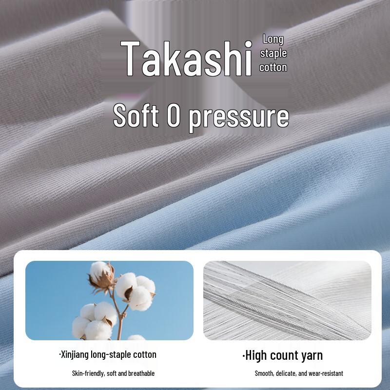 LANGSHA Men's Silk Crotch Antibacterial Cotton Boxer Briefs