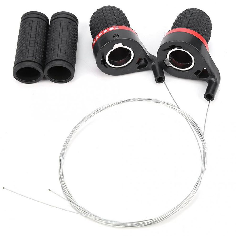 

Cycling Speed Mountain Bike Grip Bicycle Shifter Handle Gear 1 pair чорний/червоний