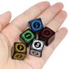 10pcs/Pack Acrylic D6 Carved Pattern Dice 6-Sides Accessories Polyhedron Colorful Dice Digital Game Dice Cubes