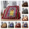 Red Yellow Vintage Tribal Kilim Geometric Carpet Pattern Soft Flannel Throw Blanket Ethnic Oriental Religious Sofa Bed Decor Cover