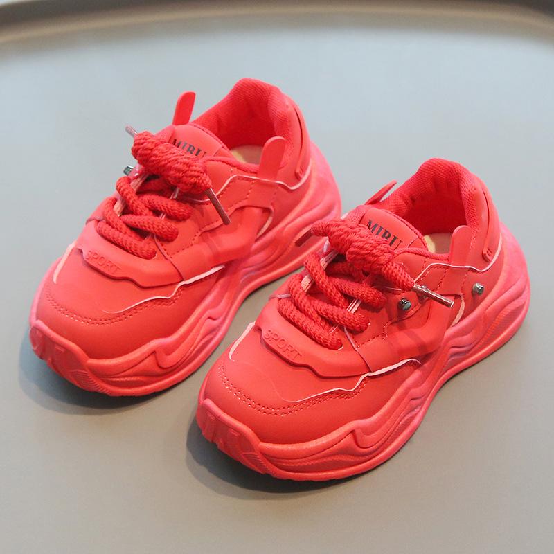 Kinder Sportschuhe 2025 Frühling und Herbst neue Jungen Papa Schuhe leichte Mädchen kleine weiße Schuhe weichsohlige Baby Freizeitschuhe